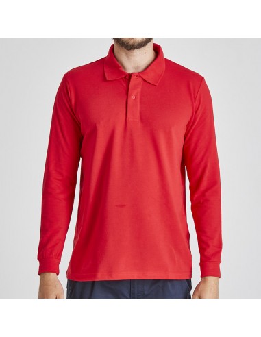 Polera Piqué Hombre Manga Larga 60%-40%