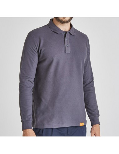Polera Piqué Hombre Manga Larga 60%-40%