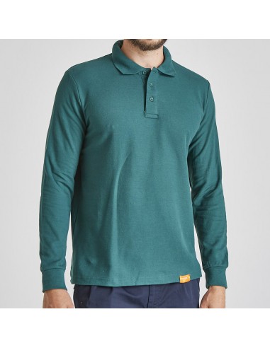 Polera Piqué Hombre Manga Larga 60%-40%
