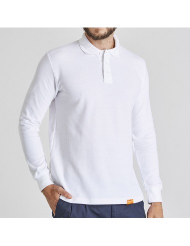 Polera Piqué Hombre Manga Larga 60%-40%