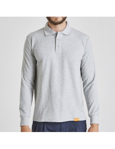 Polera Piqué Hombre Manga Larga 60%-40%