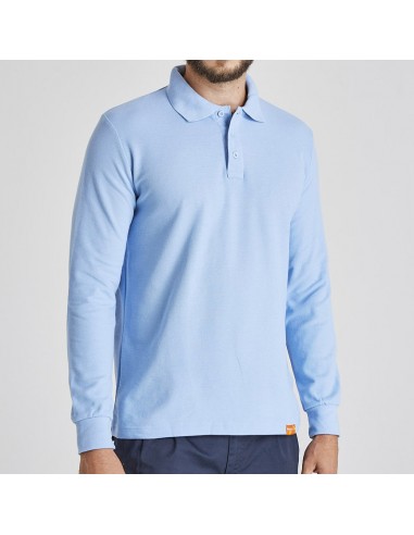 Polera Piqué Hombre Manga Larga 60%-40%