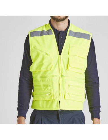 Chaleco Geólogo Alta Visibilidad Tela...