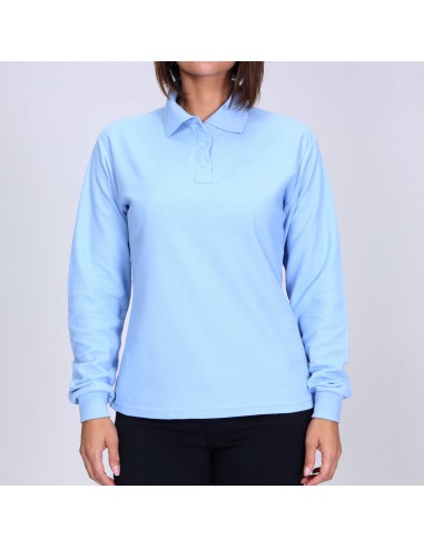 Polera Piqué M/Larga Mujer 60%-40%