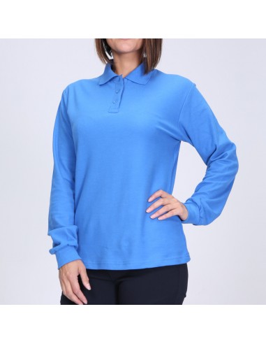 Polera Piqué M/Larga Mujer 60%-40%