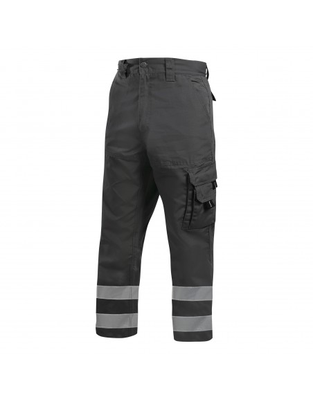 Pantalón Canvas cargo con reflectante 80% Poly 20% Alg.